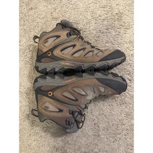 Merrell Men's Suede Hiking Boots Brown Black Size 13 Medium (J24749)